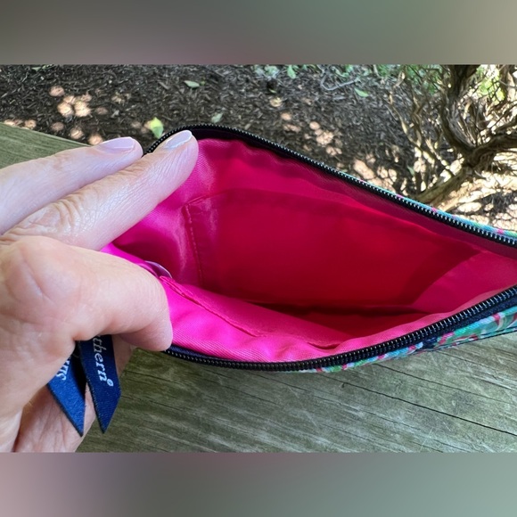 Simply Southern preppy scallop pink green small clutch travel bag beachy - Picture 6 of 9